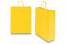 Papieren draagtassen gedraaide handgreep - geel, 320 x 120 x 410 mm, 100 gr | PIT Packaging.be | Enveloppenland