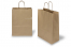 Sacs papier kraft avec anses rondes - brun rayé, 260 x 120 x 350 mm, 90 gr | PIT Packaging.be/fr | Paysdesenveloppes