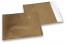 Goud gekleurde mat metallic folie enveloppen - 165 x 165 mm | PIT Packaging.be | Enveloppenland