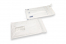 Witte luchtkussen enveloppen met venster - 175 x 265 mm, venster links 55 x 90 mm, 30 mm van links, 70 mm van boven | PIT Packaging.be | Enveloppenland