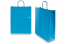 Sacs papier kraft avec anses rondes - bleu, 320 x 120 x 410 mm, 100 gr | PIT Packaging.be/fr | Paysdesenveloppes