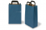 Papieren draagtassen platte handgreep - blauw, 220 x 105 x 360 mm | PIT Packaging.be | Enveloppenland