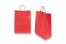 Papieren draagtassen gedraaide handgreep - vuurrood, 260 x 120 x 350 mm, 90 gr | PIT Packaging.be | Enveloppenland