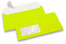 Neon enveloppen - geel, met venster 45 x 90 mm, 20 mm van links, 15 mm van onder | PIT Packaging.be | Enveloppenland