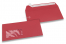 Rood, vensterenveloppen gekleurd, 110 x 220 mm (DL), venster links, vensterformaat 45 x 90 mm, vensterpositie 20 mm van links / 15 mm van onder, stripsluiting, 120 grams gekleurd papier | PIT Packaging.be | Enveloppenland