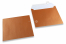 Koper gekleurde enveloppen parelmoer - 155 x 155 mm | PIT Packaging.be | Enveloppenland