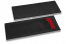 Bestekzakjes zwart met bestek insnede + rood servet | PIT Packaging.be | Enveloppenland