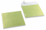 Lime groen gekleurde enveloppen parelmoer - 170 x 170 mm | PIT Packaging.be | Enveloppenland