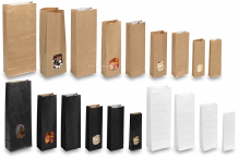 Sachets kraft - marron, noir et blanc, avec et sans fenêtre | PIT Packaging.be/fr | Paysdesenveloppes