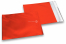 Rood gekleurde mat metallic folie enveloppen - 165 x 165 mm | PIT Packaging.be | Enveloppenland