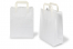 Papieren draagtassen platte handgreep - wit, 220 x 105 x 280 mm | PIT Packaging.be | Enveloppenland