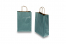 Sacs papier kraft avec anses rondes - bleu pétrole métallisé, 220 x 100 x 310 mm, 90 gr | PIT Packaging.be/fr | Paysdesenveloppes