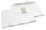 Enveloppes blanches standards 229 x 324 mm, papier 100 gr, fenêtre à gauche 55 x 90 mm, position de la fenêtre à 20 mm du gauche et à 60 mm du haut, patte gommée | PIT Packaging.be/fr | Paysdesenveloppes
