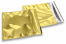 Enveloppes aluminium métallisées colorées - or  220 x 220 mm | PIT Packaging.be/fr | Paysdesenveloppes