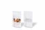 Sachets kraft à fermeture zip avec fenêtre - blanc, 110 x 185 x 70 mm, 250 ml | PIT Packaging.be/fr | Paysdesenveloppes