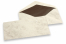Marmer enveloppen - 96 x 181 mm, marmer bruin, binnenvoering bruin | PIT Packaging.be | Enveloppenland