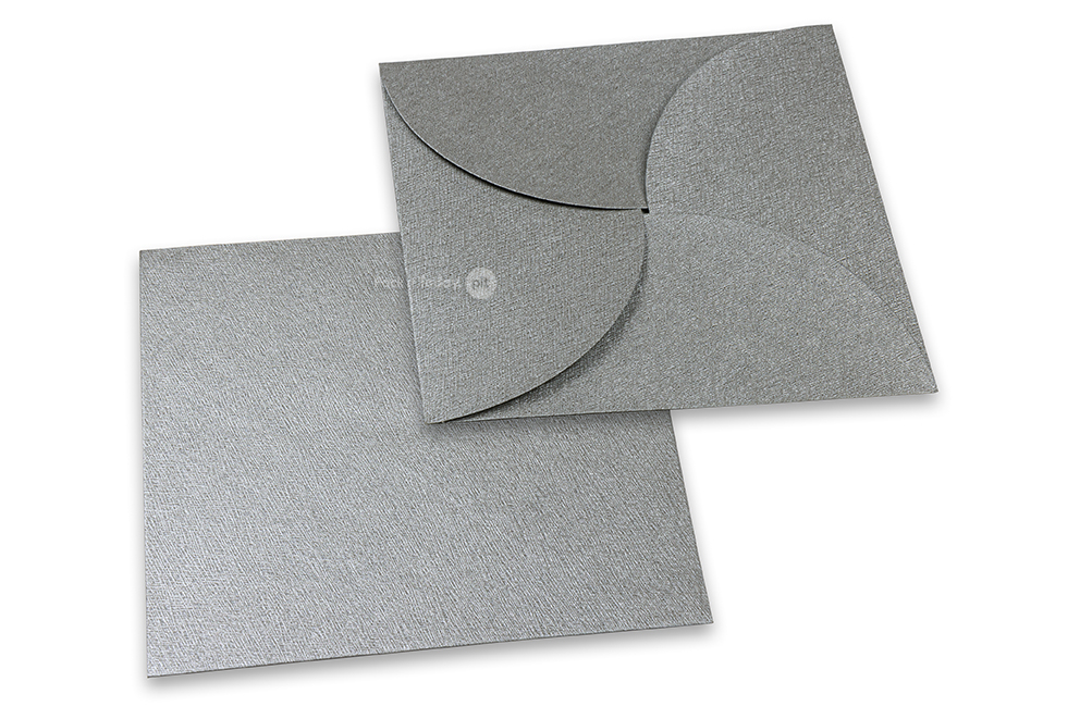 Enveloppe cadeau forme fleur - Argent