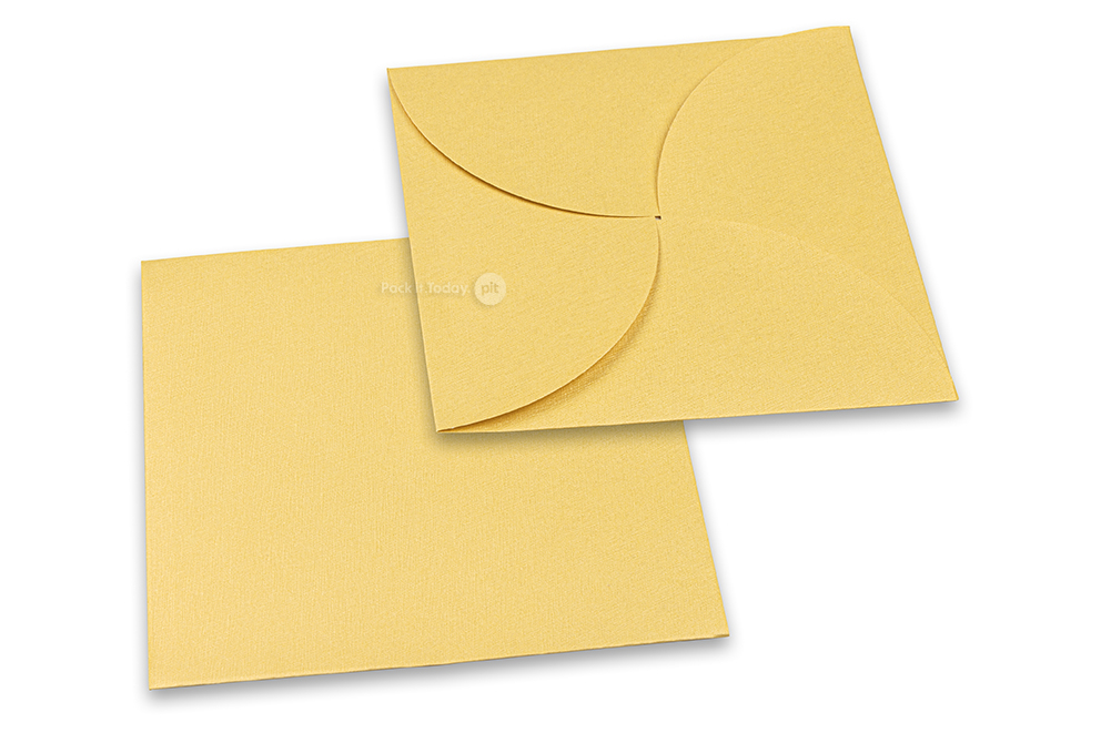 Enveloppe cadeau forme fleur - Or