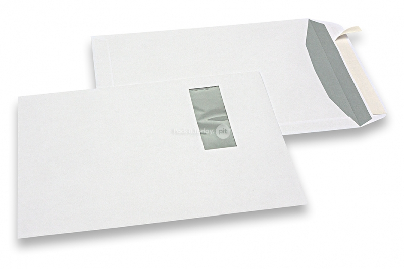 Vensterenveloppen laserprinter, 229 x 324 mm (C4), venster links, gewicht per stuk ca. 19 gr., venster (40 x 110 mm) positie 20 mm van links, 60 mm van boven.