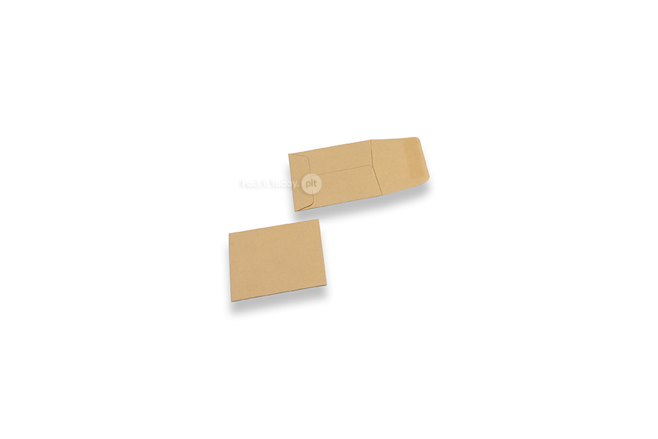 Gerecyclede enveloppen zakelijk, 60 x 60 mm, vierkant, gegomd, 70 grs.