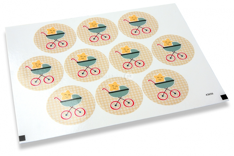 Pastilles adhésives à naissance - poucette bébé et étoile