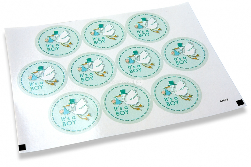 Pastilles adhésives à naissance - it's a boy