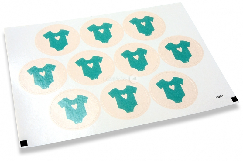 Pastilles adhésives à naissance - barboteuse bleu