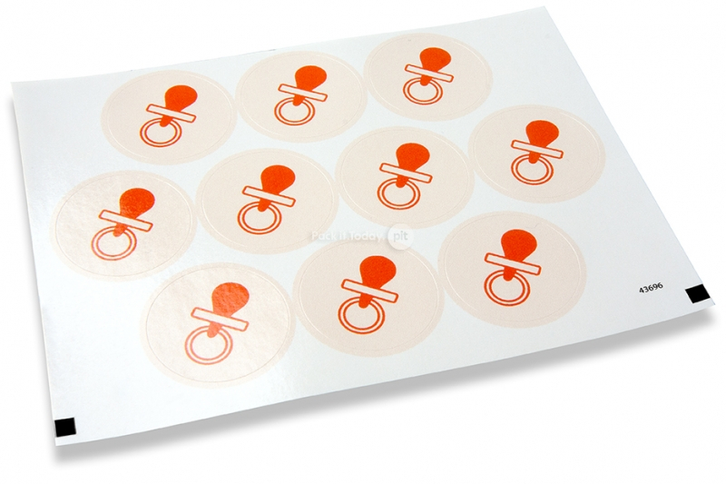 Pastilles adhésives à naissance - tétine rouge