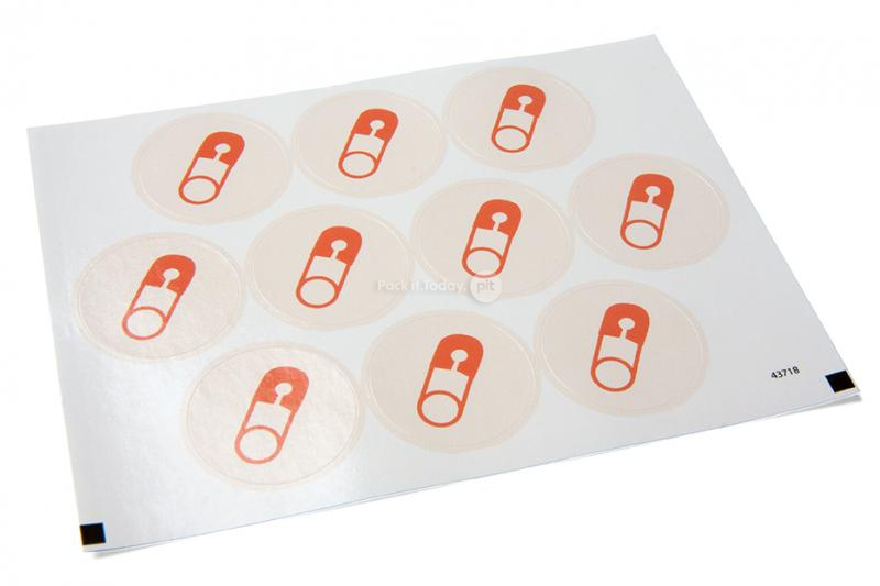Pastilles adhésives à naissance - épingle de nourrice rouge