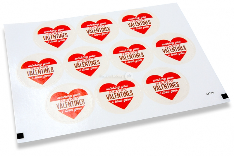 Sluitzegels liefde - wishing you happy valentines rood hart