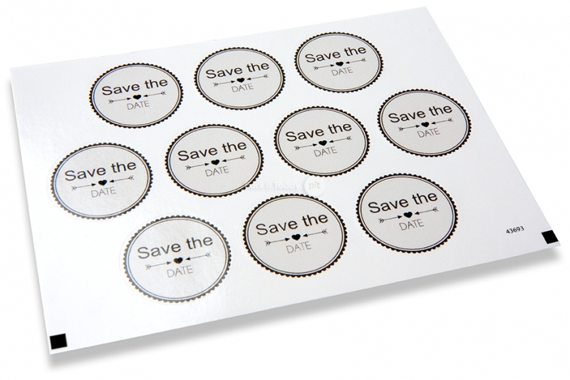 Pastilles adhésives thème fête - save the date