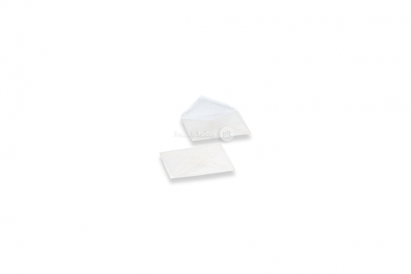 Enveloppes blanches transparentes - 62 x 98 mm