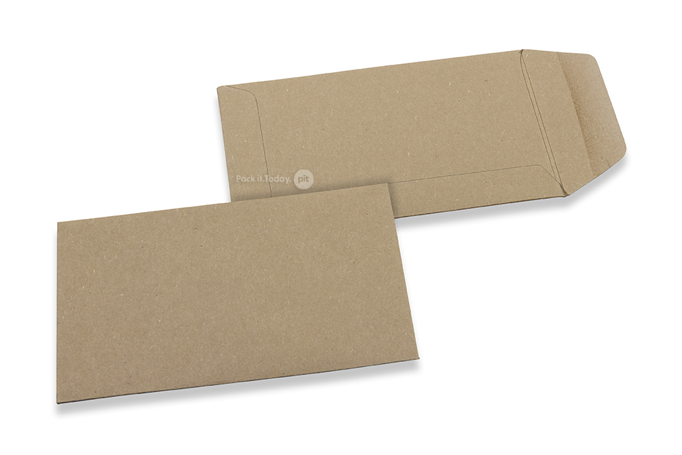 Loonzakjes gekleurd - Bruin kraft, 65 x 105 mm
