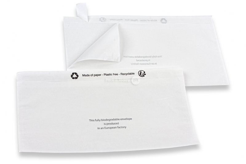 Paklijstenveloppen papier - 120 x 228 mm blanco