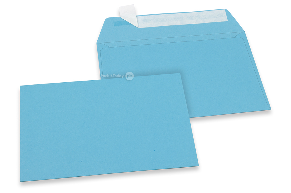 114 x 162 mm -  Hemelsblauw gekleurde papieren enveloppen 