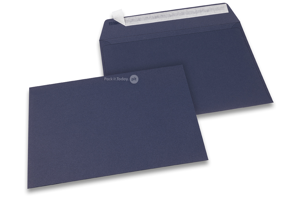 162 x 229 mm - Donkerblauw gekleurde enveloppen papier