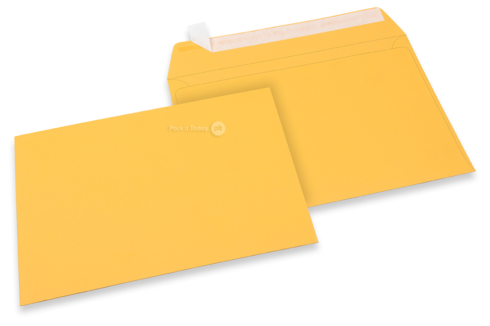 162 x 229 mm - Goudgeel gekleurde enveloppen papier