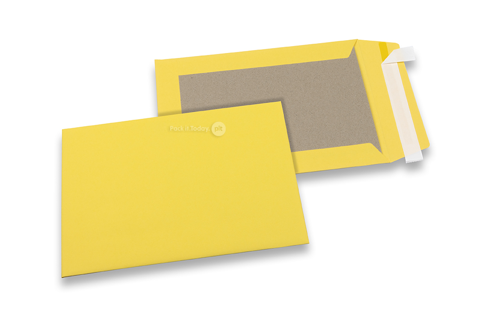 Bordrug enveloppen gekleurd - Geel, 162 x 229 mm