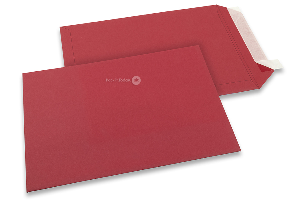 229 x 324 mm - Donkerrood gekleurde enveloppen papier 