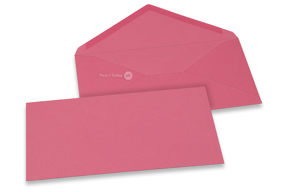 Enveloppes colorées pour cartes de voeux - rose, 110 x 220 mm
