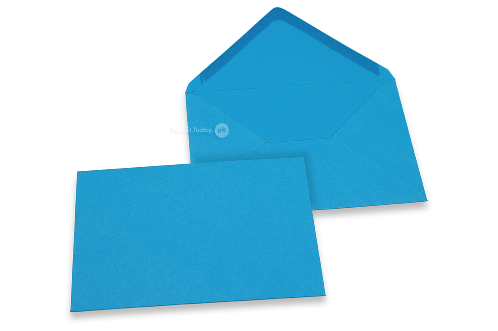 Wenskaart enveloppen gekleurd - oceaanblauw, 114 x 162 mm