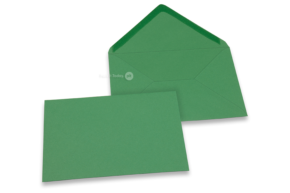 Wenskaart enveloppen gekleurd - donkergroen, 114 x 162 mm