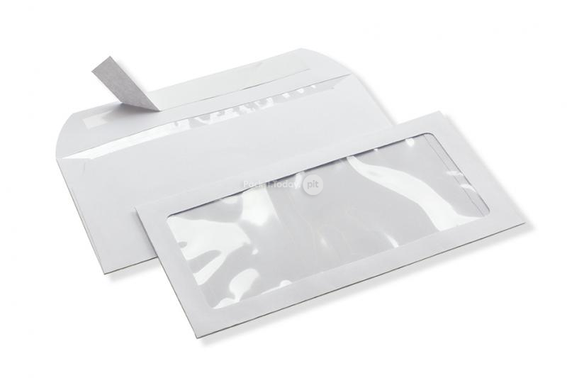 Panorama venster envelop, 110 x 220 mm (DL), 160 gr, stripsluiting, (vensterformaat 80 x 190 mm, positie: 15 mm van links, 15 mm van onder)