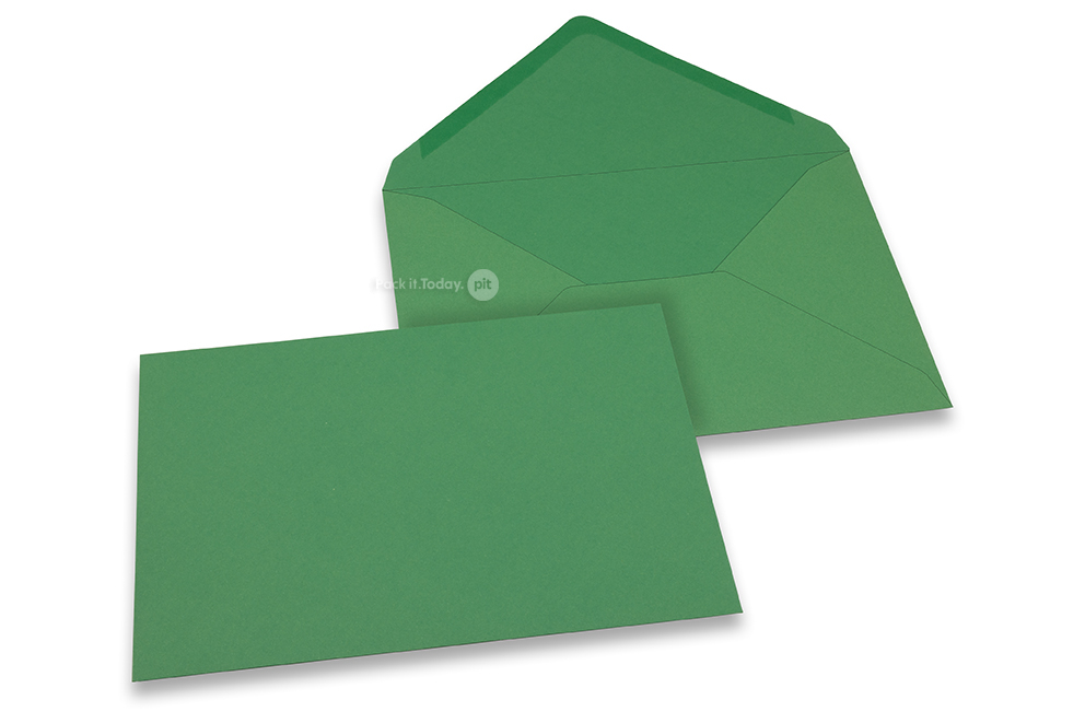 Wenskaart enveloppen gekleurd - donkergroen, 162 x 229 mm