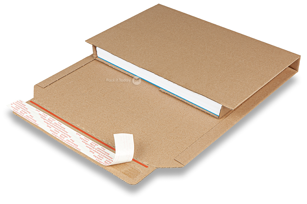 Boekverpakking Multistar - sluit de verpakking met de plakstrip - bruin