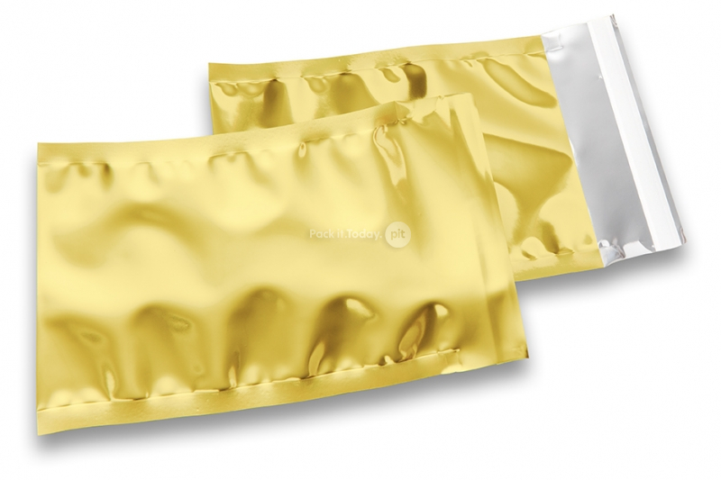Goud gekleurde metallic folie enveloppen  - 114 x 162 mm