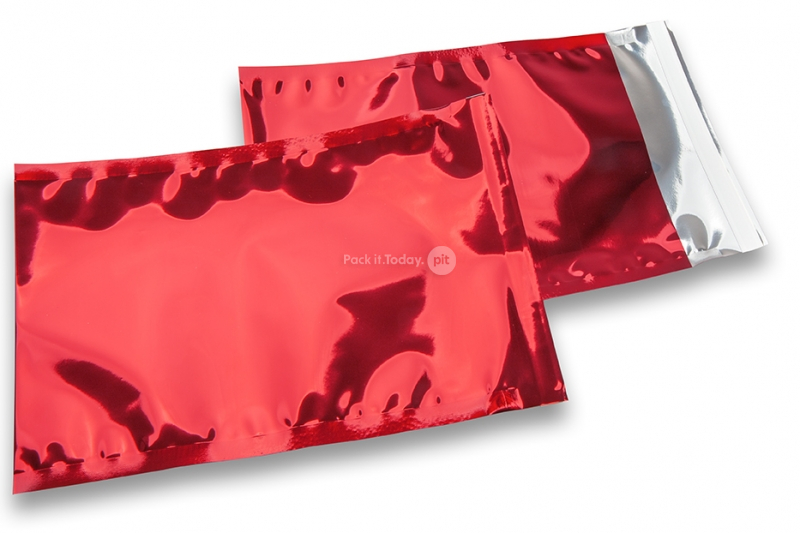 Rood gekleurde metallic folie enveloppen - 162 x 229 mm