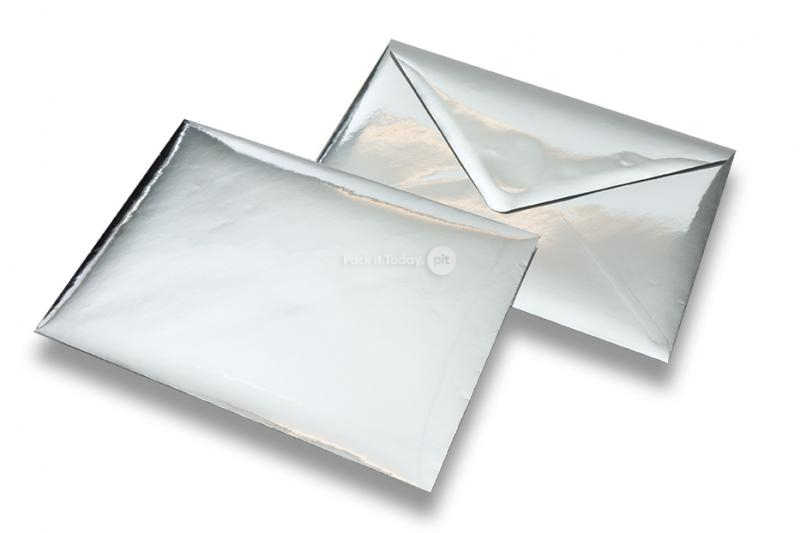 Enveloppes métallisées brillantes - argent