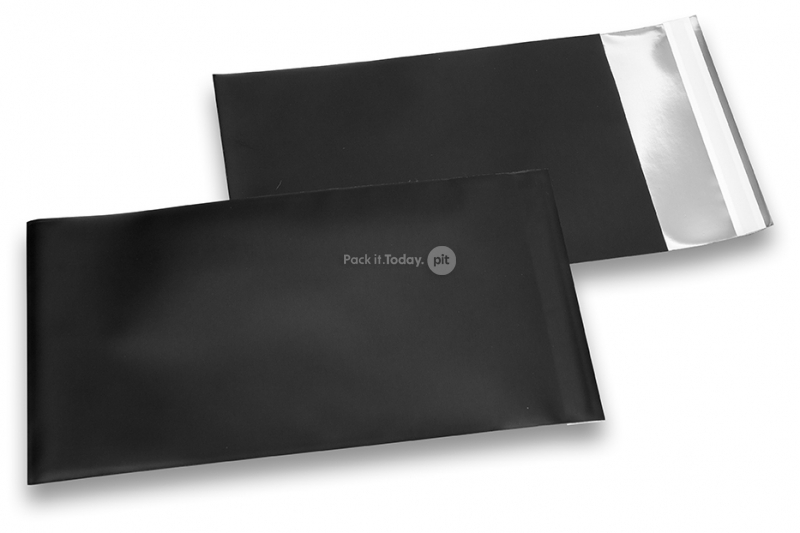 Enveloppes aluminium métallisées mat - noir 114 x 162 mm