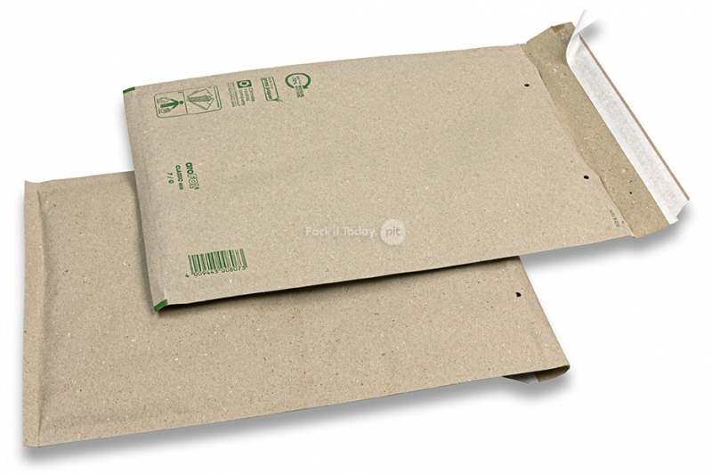 Bruine graspapieren luchtkussen enveloppen - 220 x 340 mm